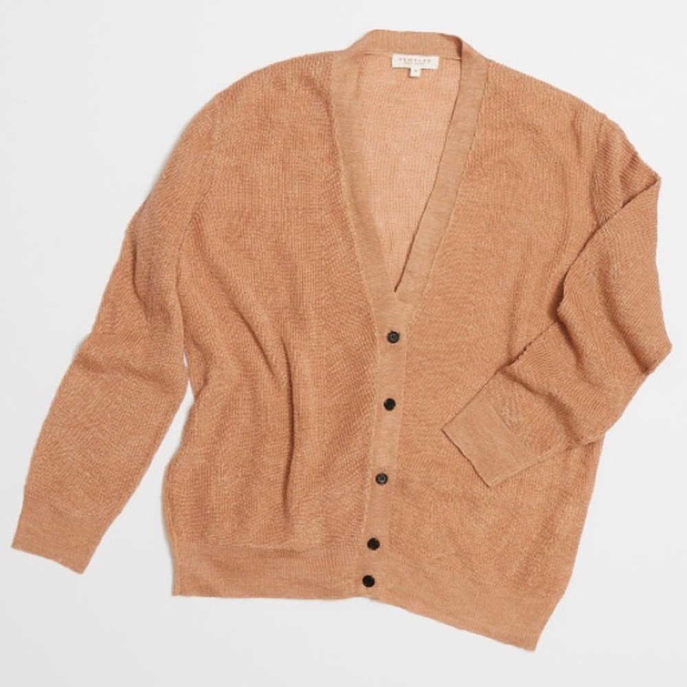 Demylee Josefina linen cardigan in rose size S easy fit